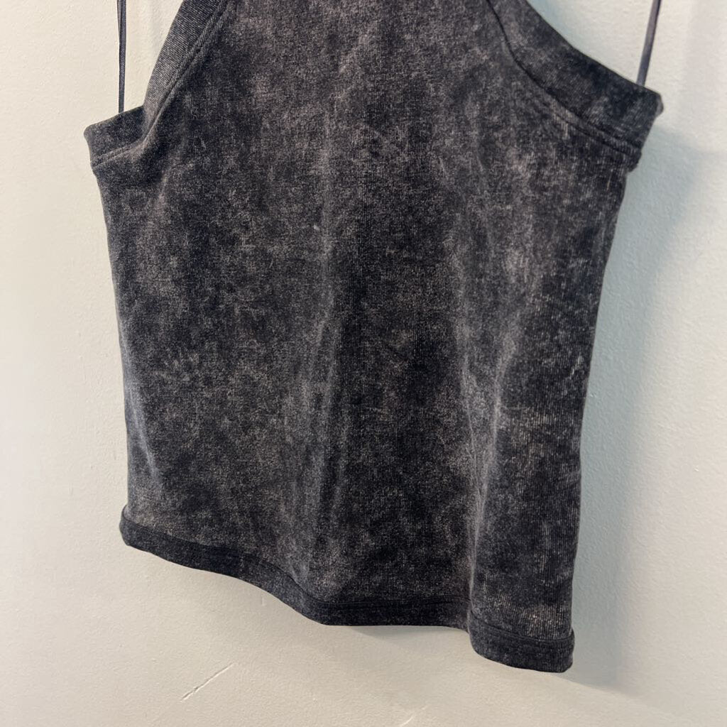 Sincerely Jules Grey High Neck Cropped Tank Top Medium/ Large
