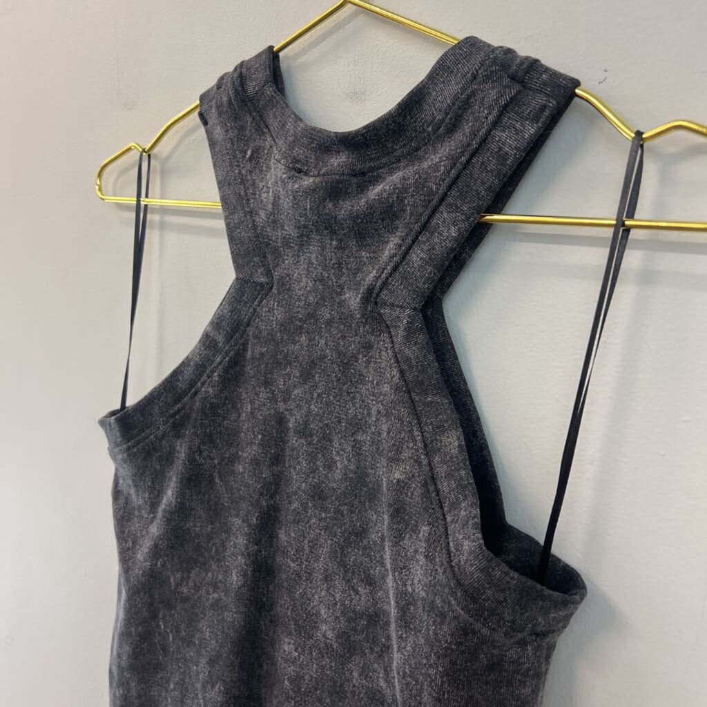 Sincerely Jules Grey High Neck Cropped Tank Top Medium/ Large