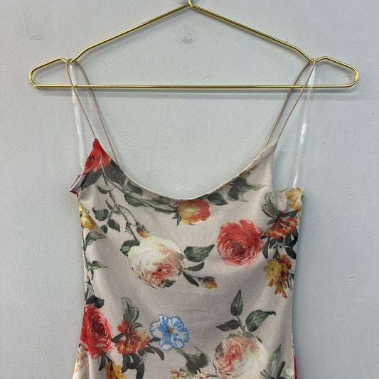 Polly and Esther Brown/ Multi Flower Print Dress Small