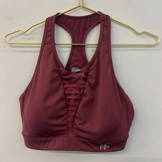 Yvette Burgundy Padded Sports Bra Medium