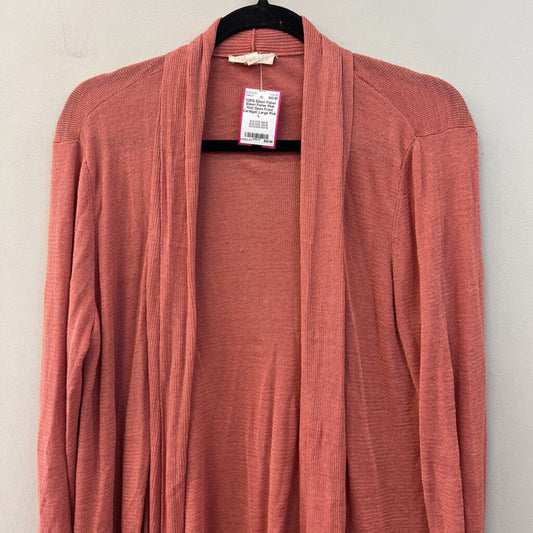Eileen Fisher Pink Knit Open Front Cardigan Large