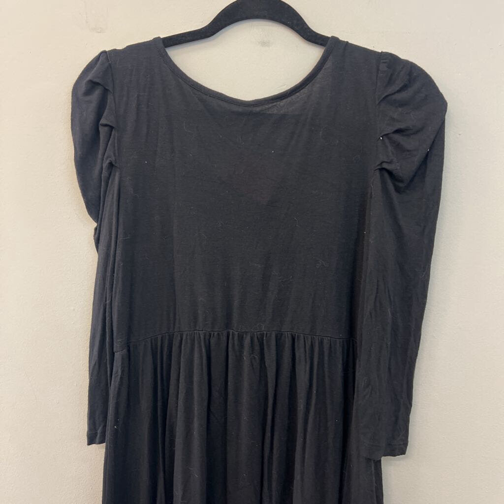 Free People Black Long Sleeve Half Button Down Top Medium