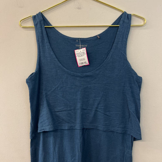Toad and Co Blue Layered Tank Dress Small