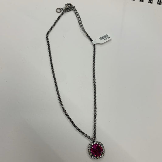 Pink/ Rhinestone Pendant Necklace