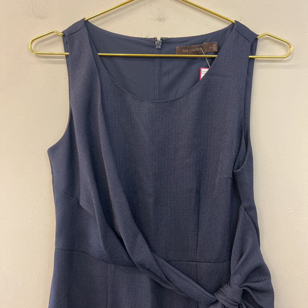 The Limited Navy Tie Waist Tank Dress 4