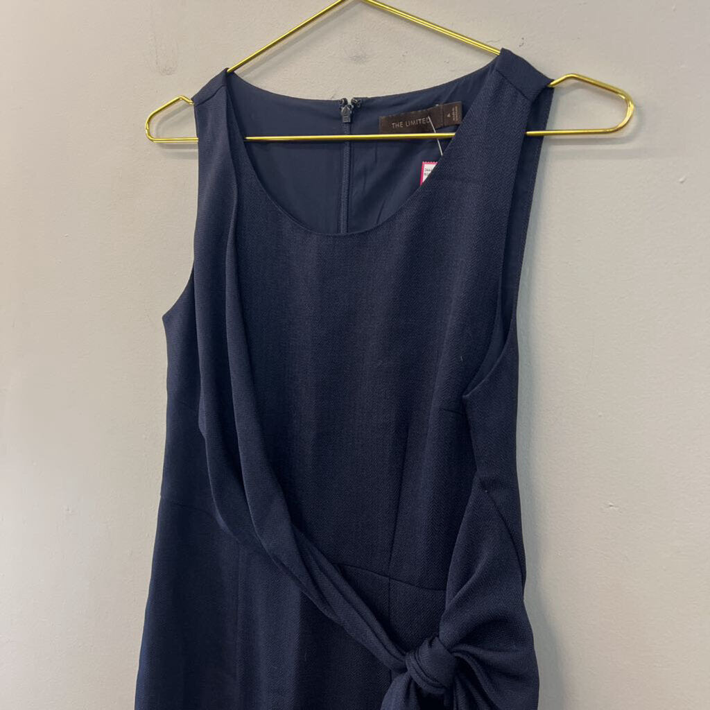 The Limited Navy Tie Waist Tank Dress 4