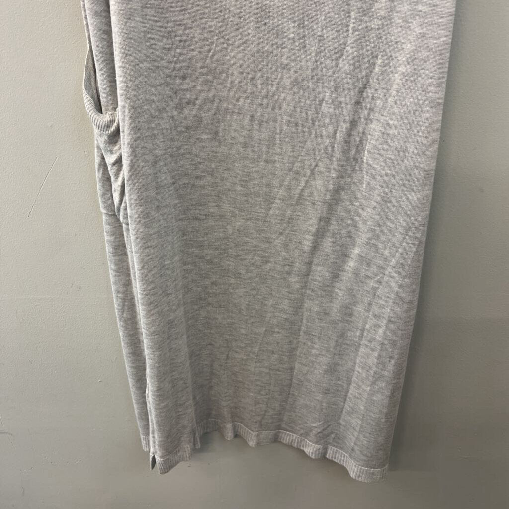Devotion by Cyrus Grey Knit Sleeveless Open Front Duster Large