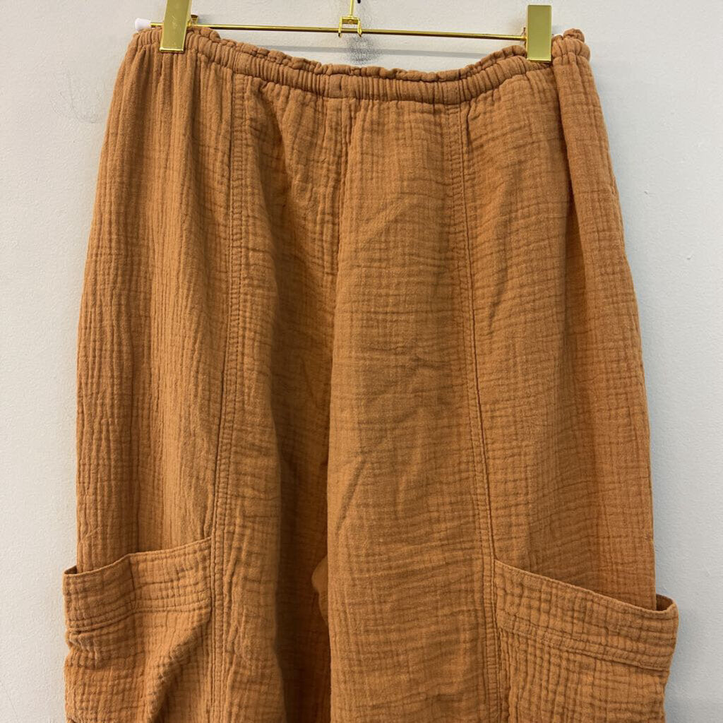 Wild Fable Brown Textured High Waisted Wide Leg Pants Extra Small