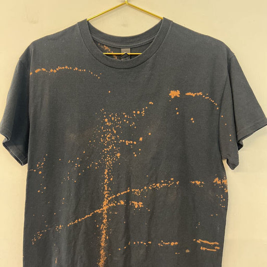 Artist-Made Black/ Brown Skull Back Short Sleeve Graphic Tee Medium