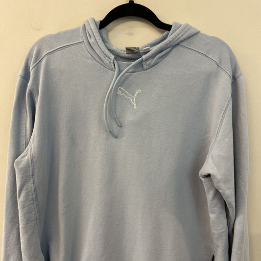 Puma Blue Long Sleeve Hooded Pullover Large