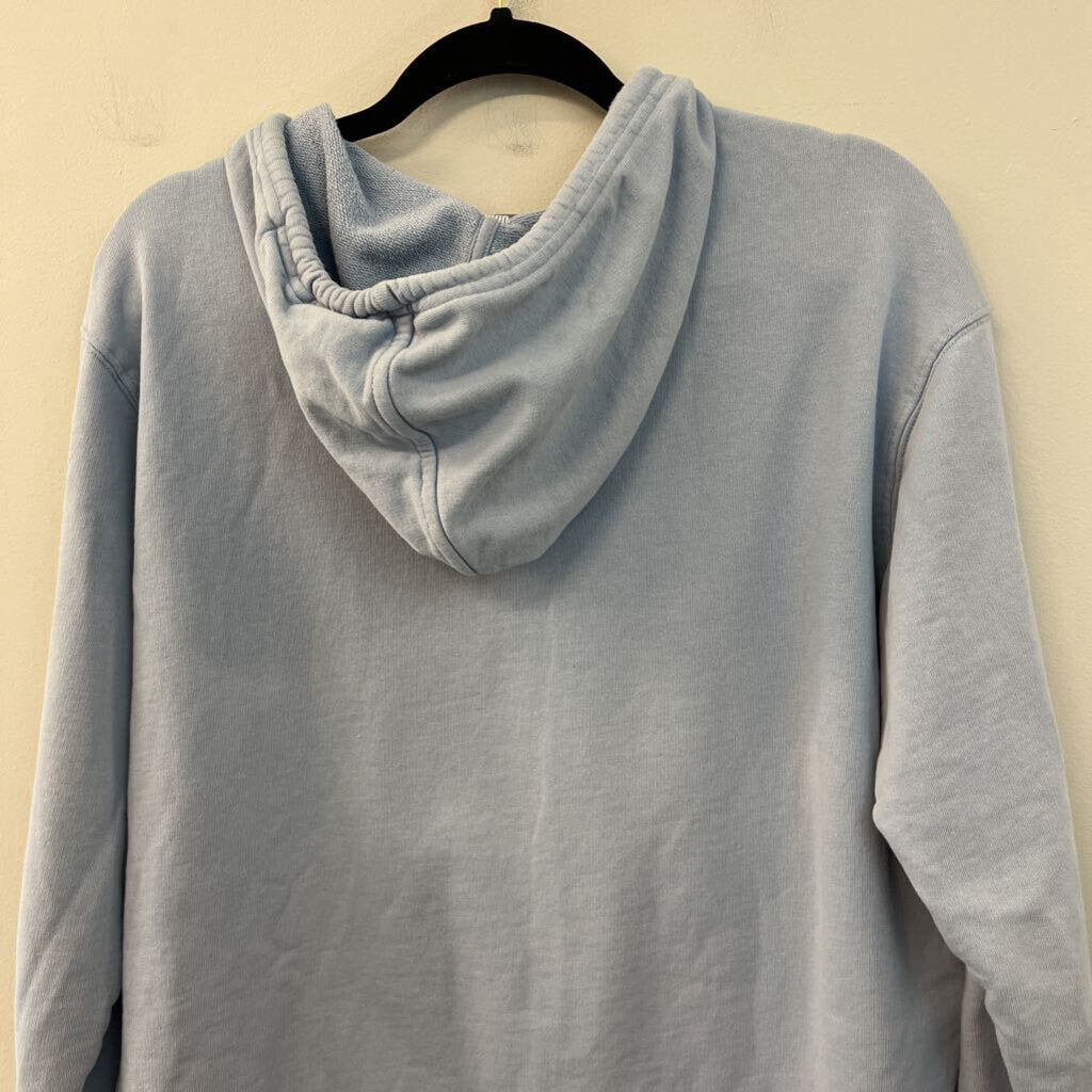 Puma Blue Long Sleeve Hooded Pullover Large