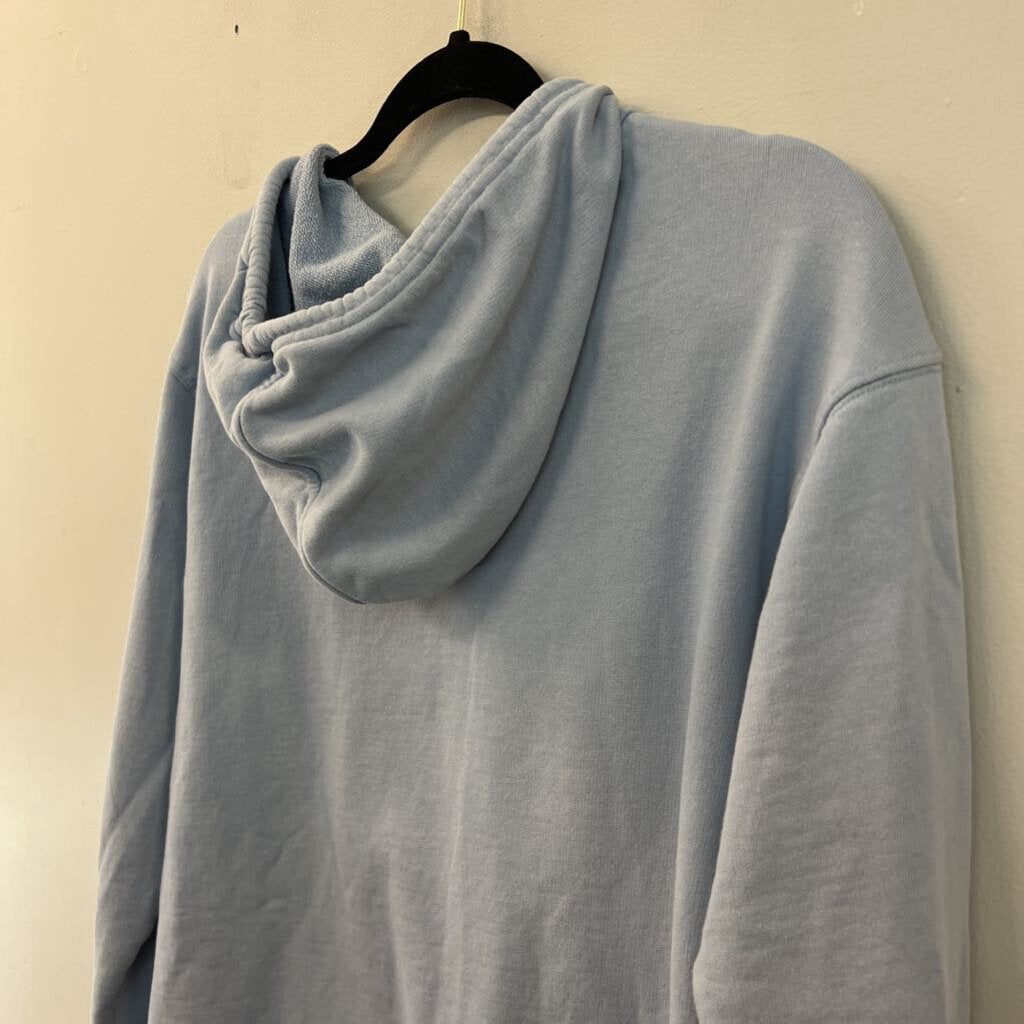 Puma Blue Long Sleeve Hooded Pullover Large