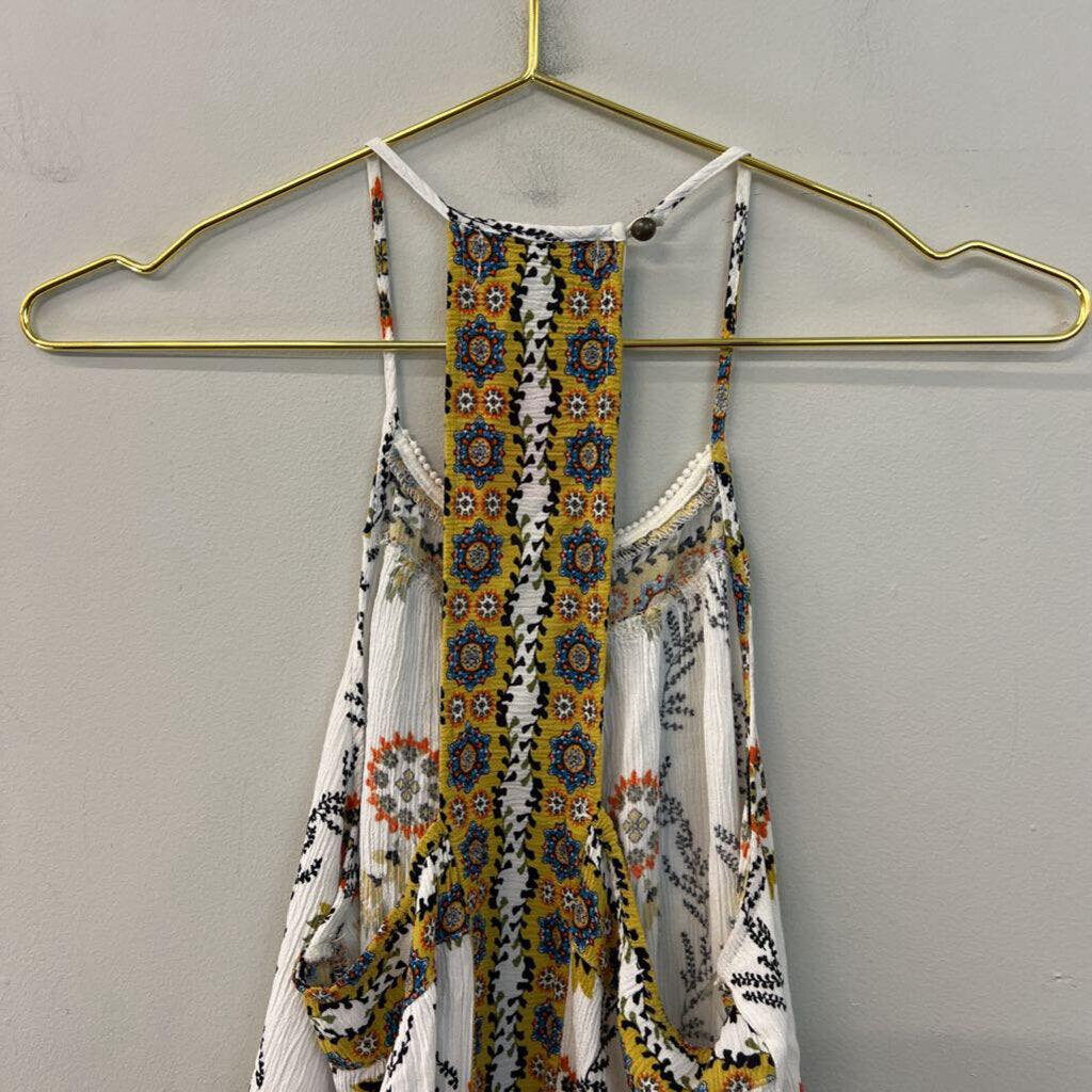 Altar'd State White/ Multi Print Tank Top Medium