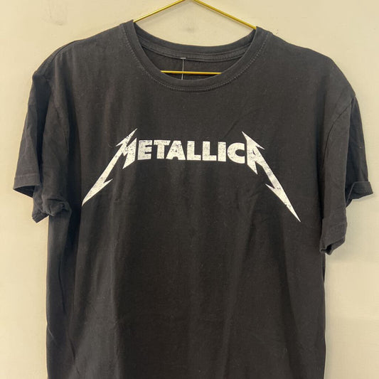 Black/ White Metallica Short Sleeve Graphic Tee Medium
