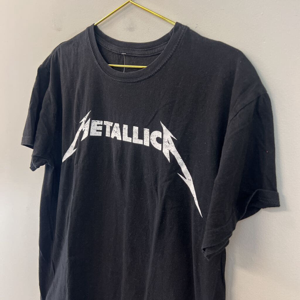 Black/ White Metallica Short Sleeve Graphic Tee Medium