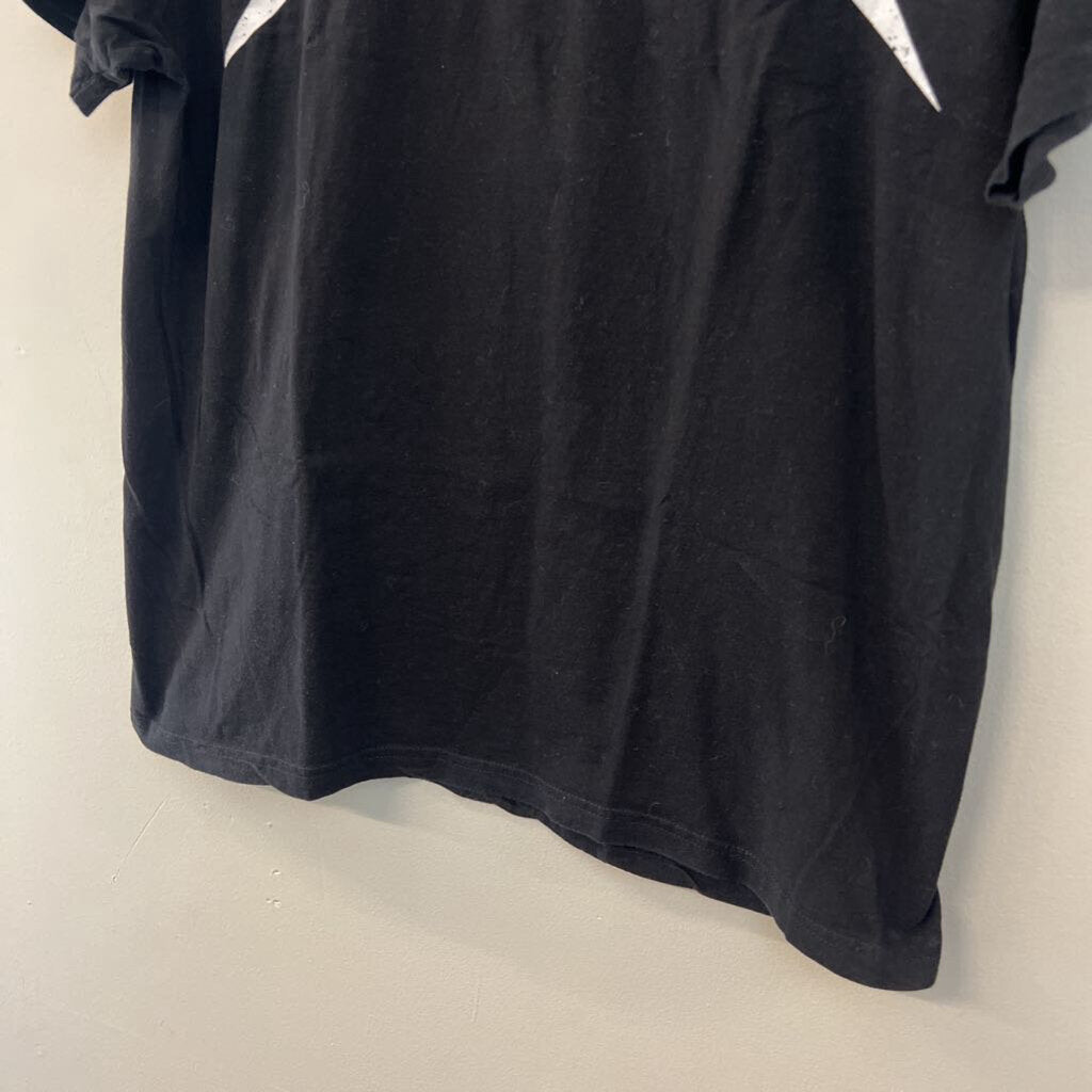 Black/ White Metallica Short Sleeve Graphic Tee Medium