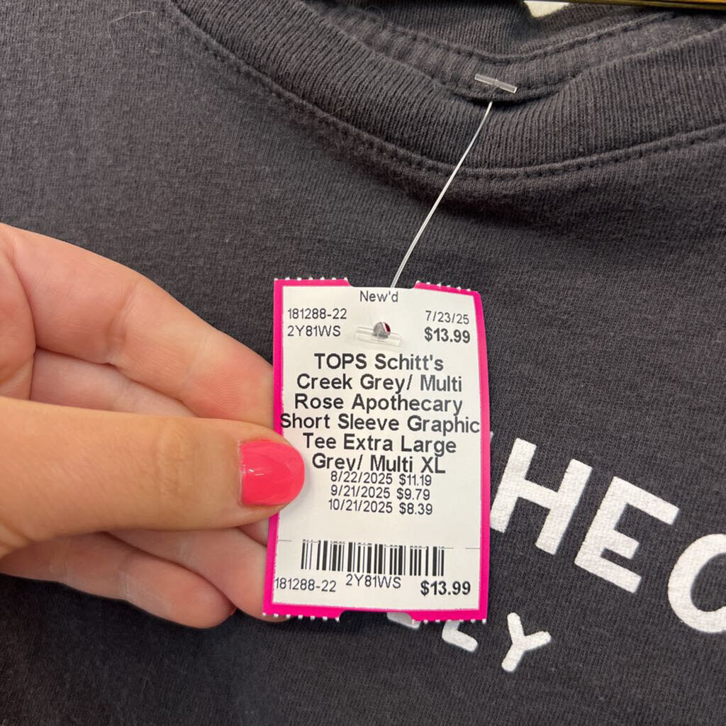 Grey/ Multi Rose Apothecary Short Sleeve Graphic Tee Extra Large