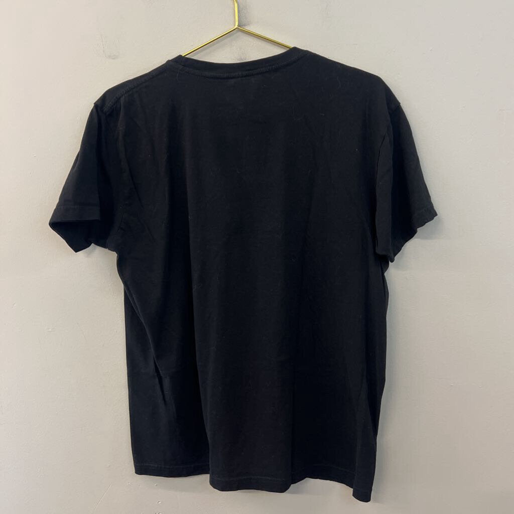 LCM Black/ Purple Still Positive Embroidered Short Sleeve Graphic Tee Large
