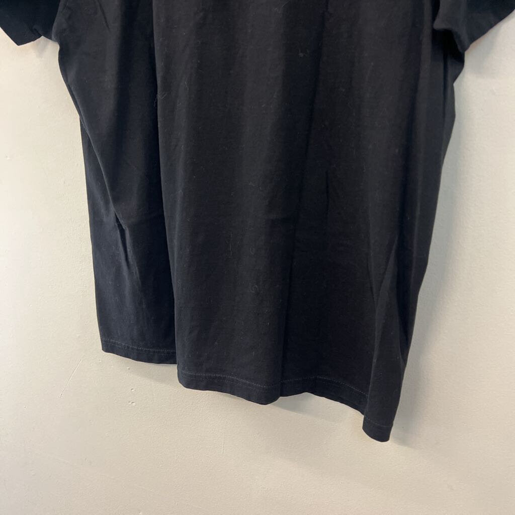 LCM Black/ Purple Still Positive Embroidered Short Sleeve Graphic Tee Large