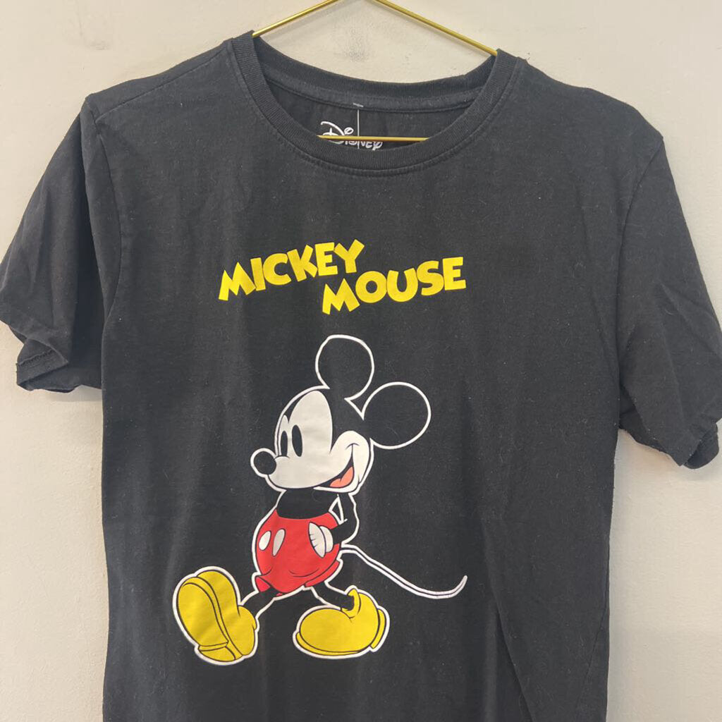 Disney Black Mickey Mouse Short Sleeve Graphic Tee Large