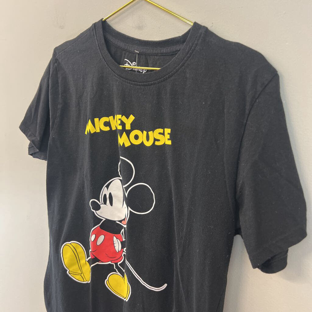 Disney Black Mickey Mouse Short Sleeve Graphic Tee Large