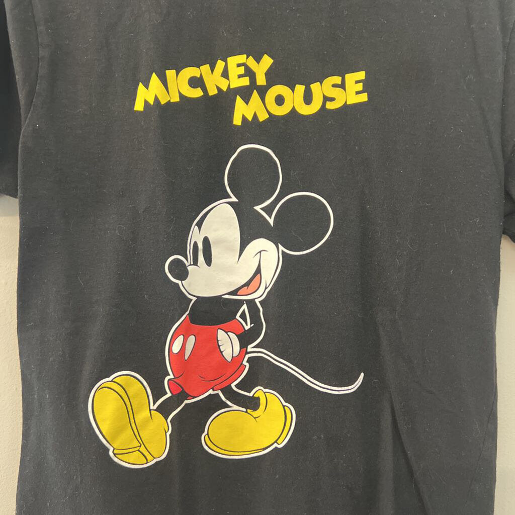 Disney Black Mickey Mouse Short Sleeve Graphic Tee Large