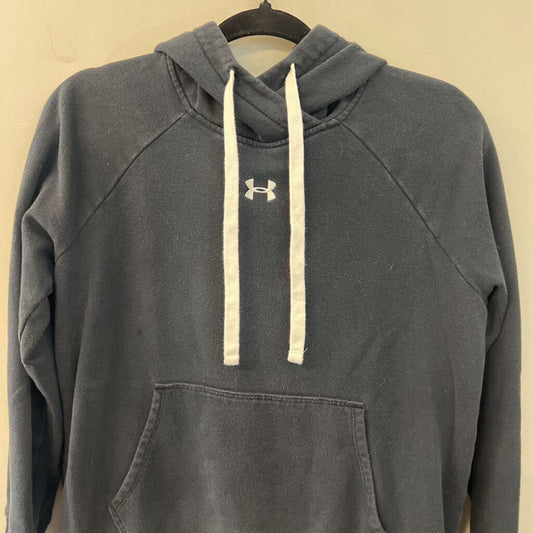 Under Armour Black/ White Long Sleeve Hooded Pullover Small