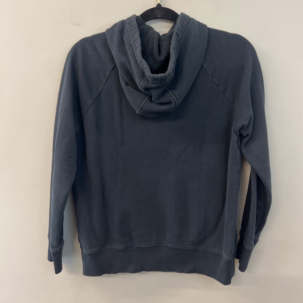 Under Armour Black/ White Long Sleeve Hooded Pullover Small