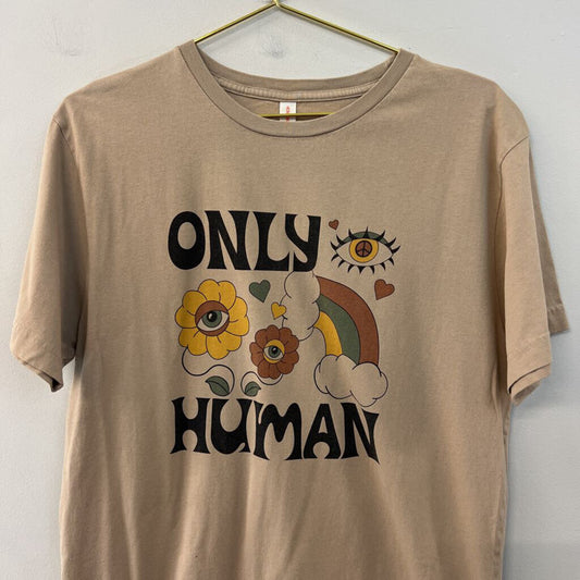 Known Supply Brown/ Multi Only Human Short Sleeve Graphic Tee Large