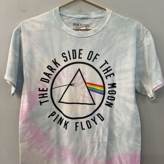 Pink Floyd Blue/ Pink Tie Dye Short Sleeve Graphic Tee Medium