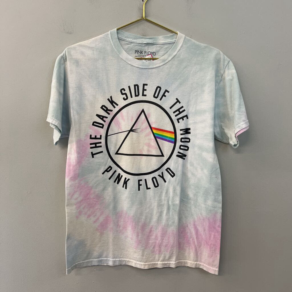 Pink Floyd Blue/ Pink Tie Dye Short Sleeve Graphic Tee Medium