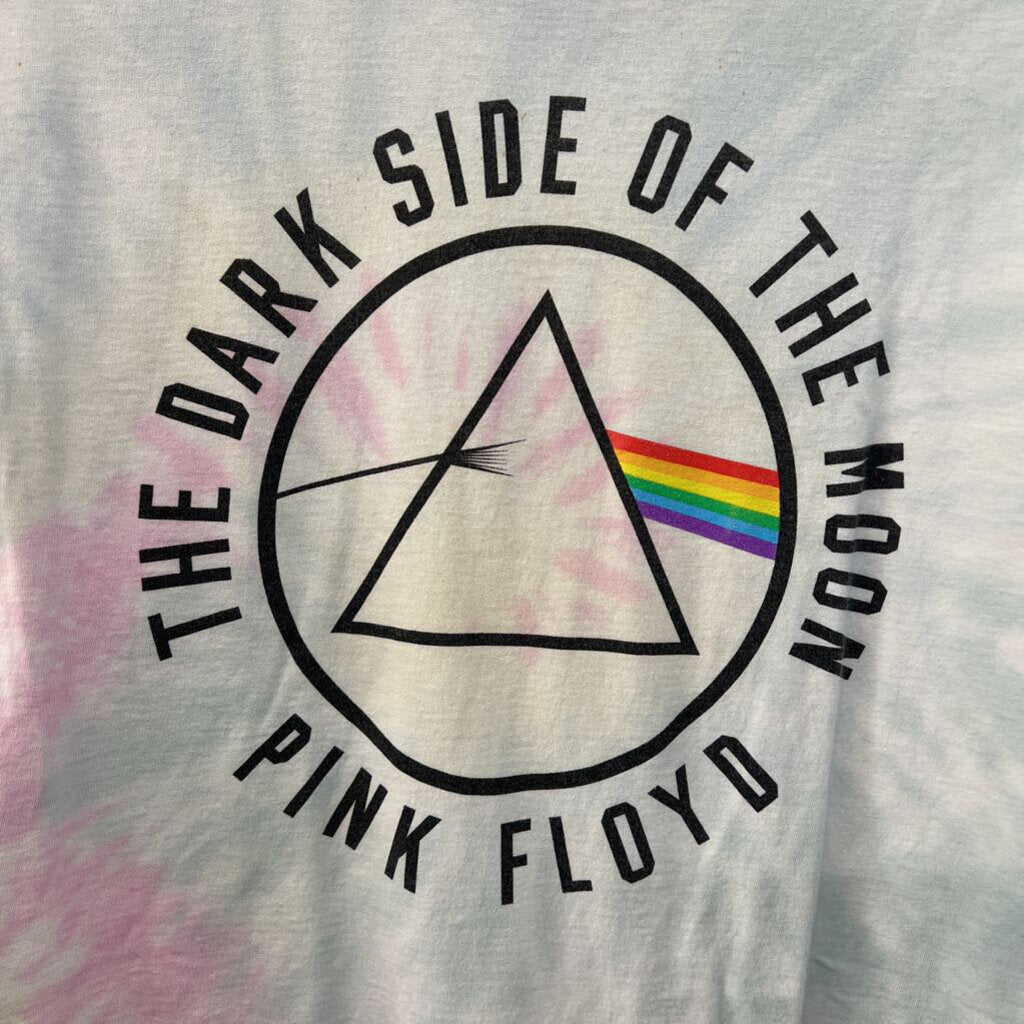 Pink Floyd Blue/ Pink Tie Dye Short Sleeve Graphic Tee Medium