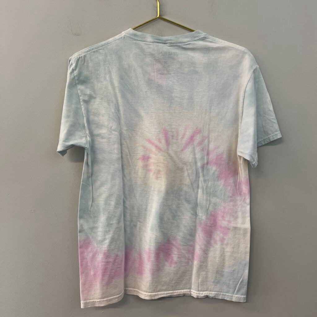 Pink Floyd Blue/ Pink Tie Dye Short Sleeve Graphic Tee Medium