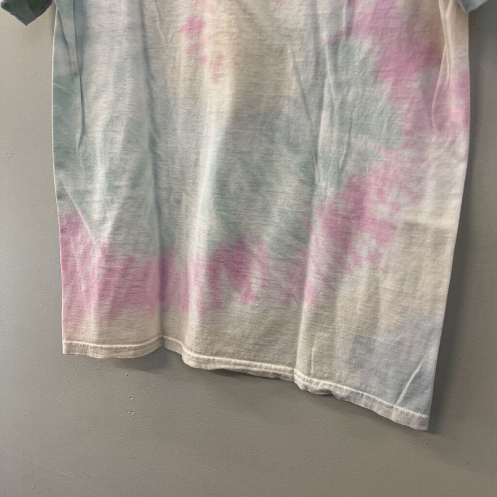 Pink Floyd Blue/ Pink Tie Dye Short Sleeve Graphic Tee Medium