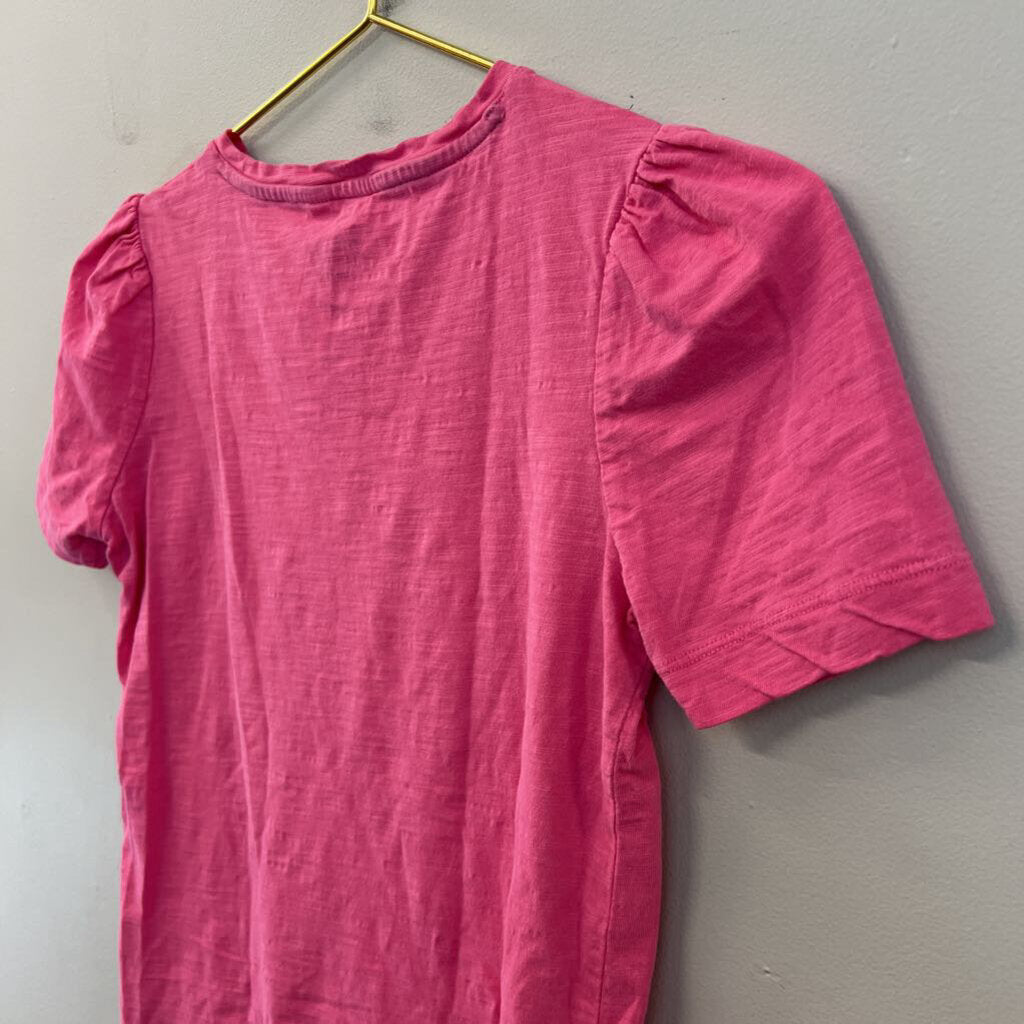 Boden Pink Short Puff Sleeve Top Extra Small