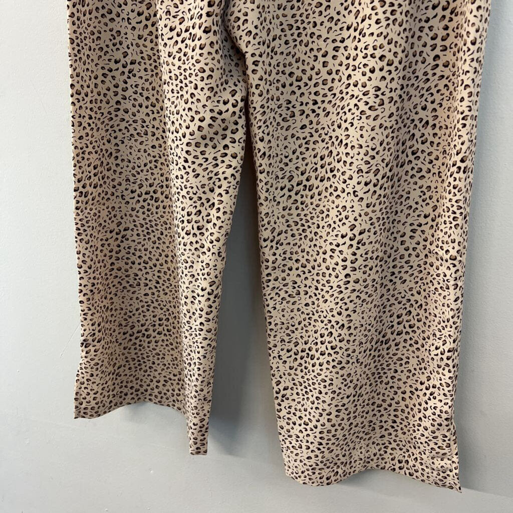 Sanctuary Brown Leopard Print Wide Leg Pull On Pants Small