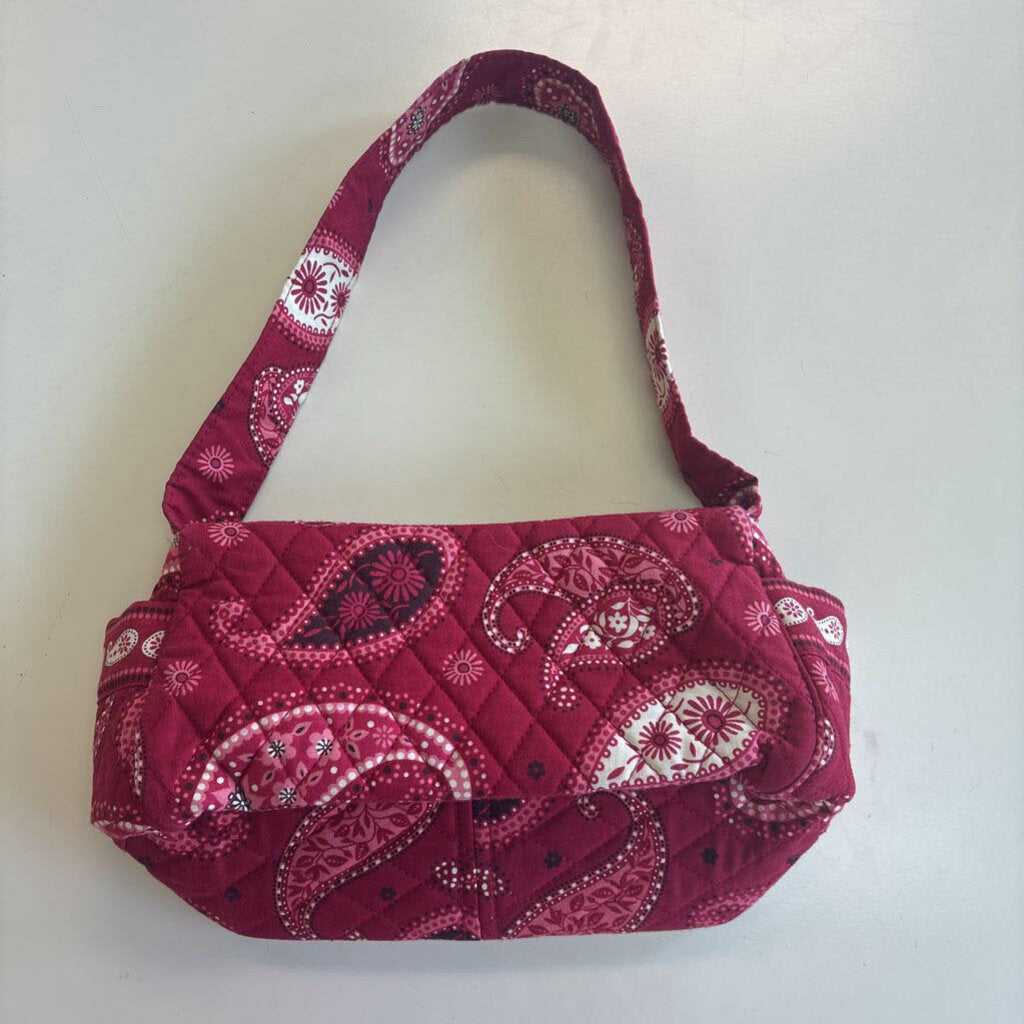 Vera Bradley Red Quilted Paisley Print Purse