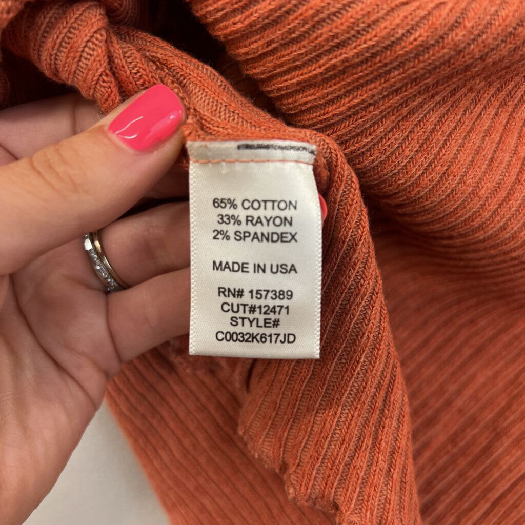 Altar'd State Orange Cropped Long Sleeve Cardigan Large