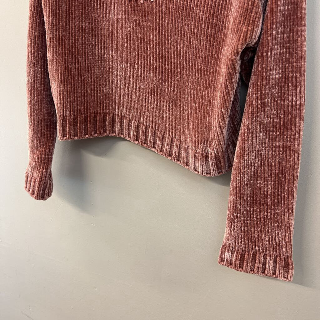 Thread and Supply Mauve Pink Soft Half Zip Pullover Large