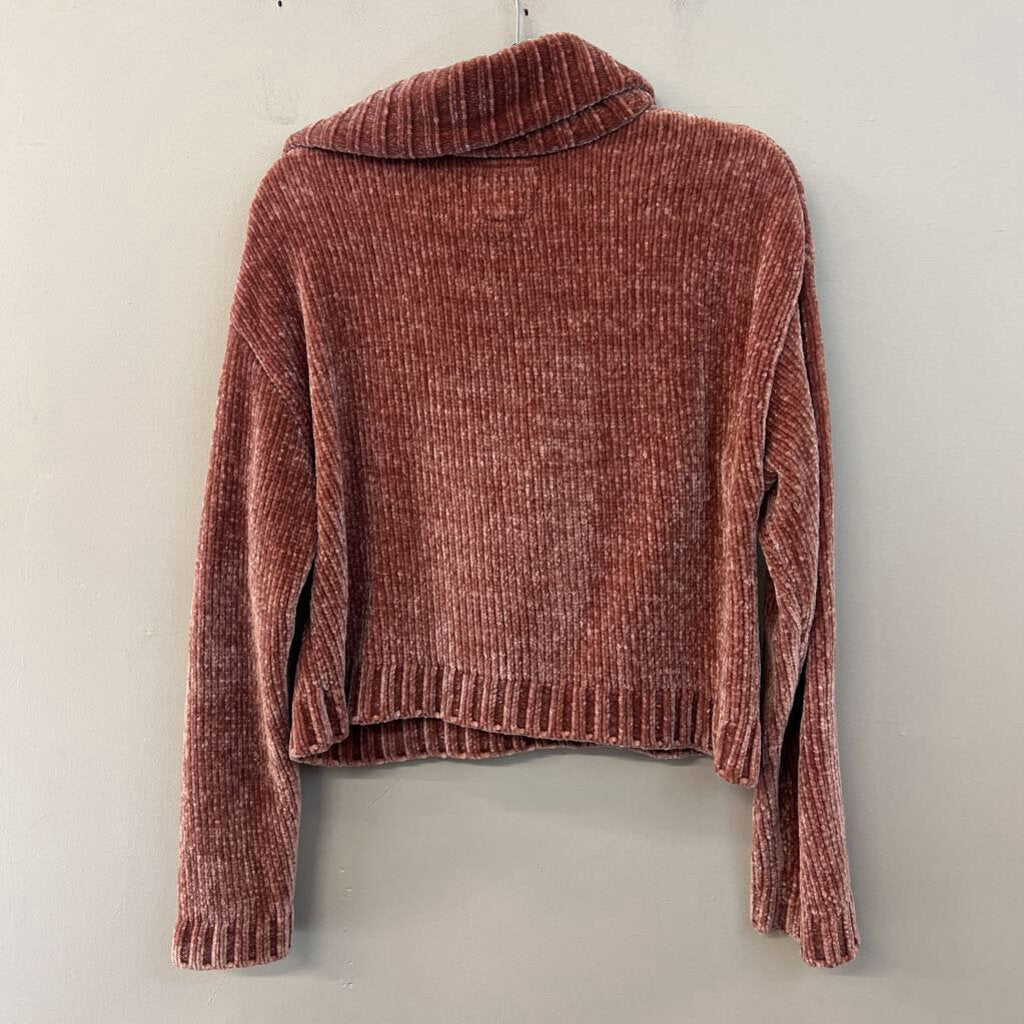 Thread and Supply Mauve Pink Soft Half Zip Pullover Large
