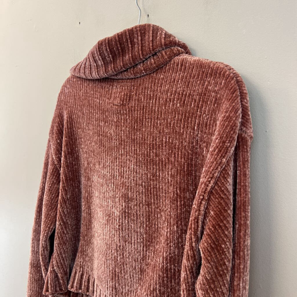 Thread and Supply Mauve Pink Soft Half Zip Pullover Large