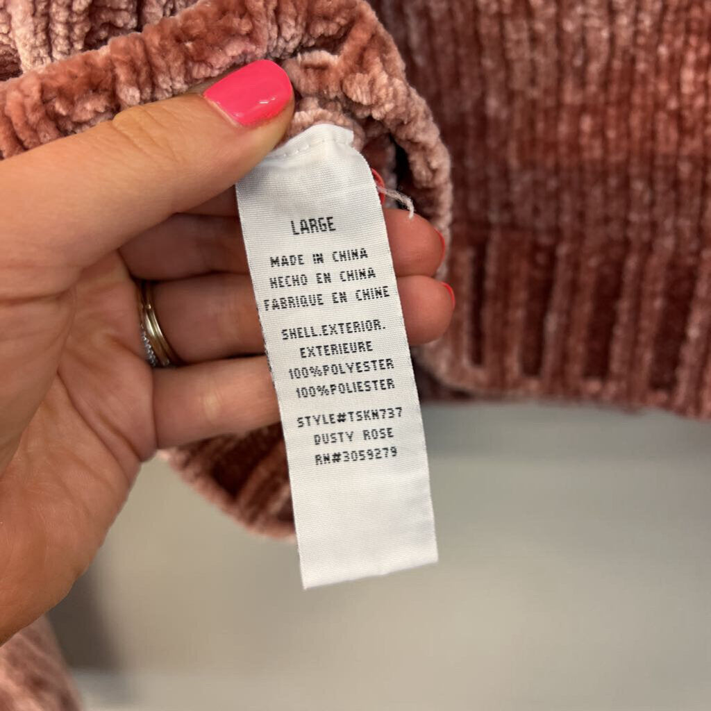 Thread and Supply Mauve Pink Soft Half Zip Pullover Large