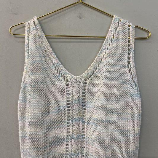 White/ Multi Knit Tank Top Medium