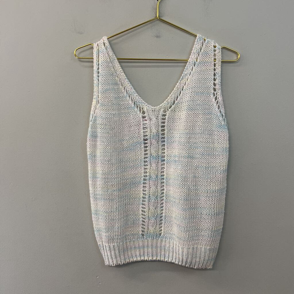 White/ Multi Knit Tank Top Medium