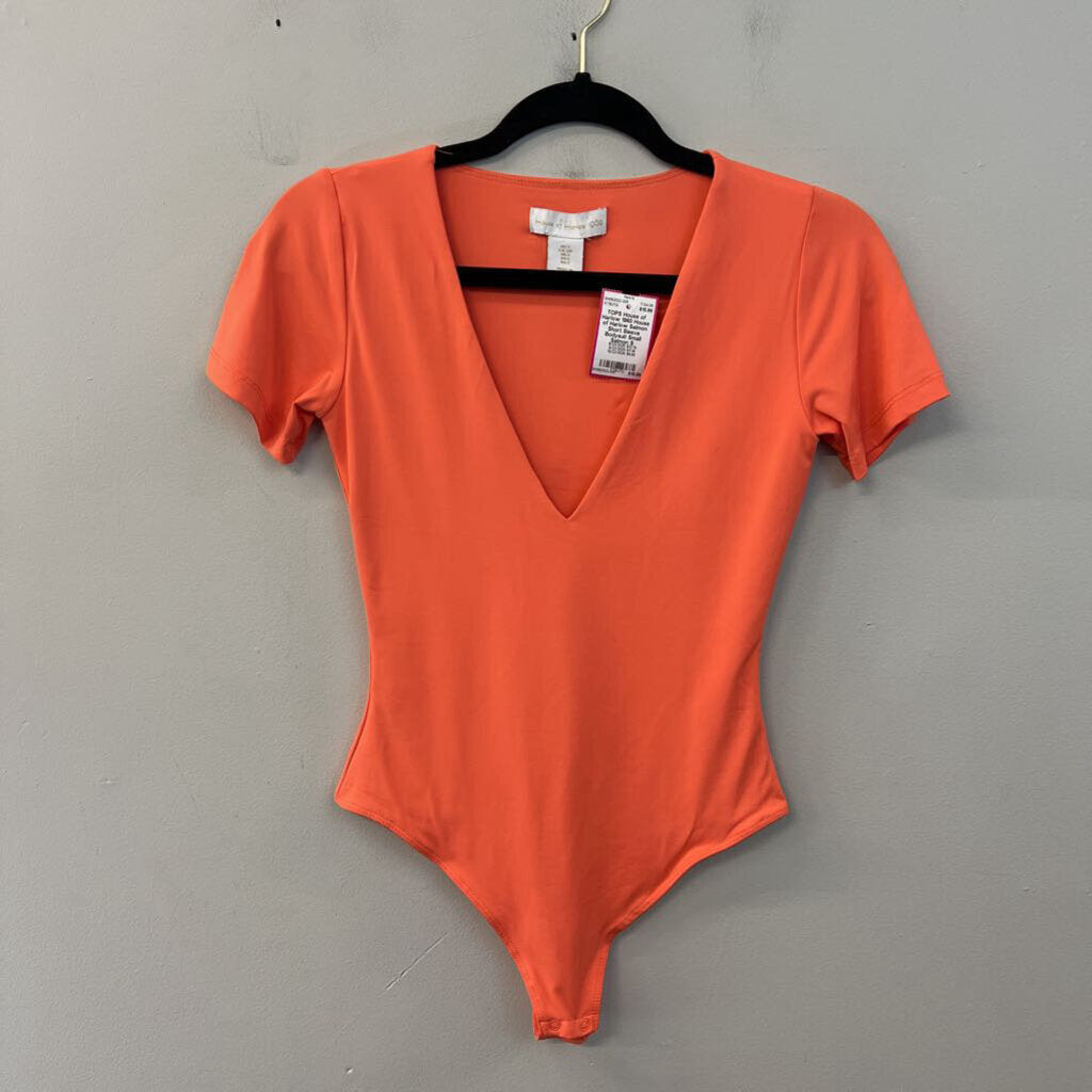 House of Harlow Salmon Short Sleeve Bodysuit Small
