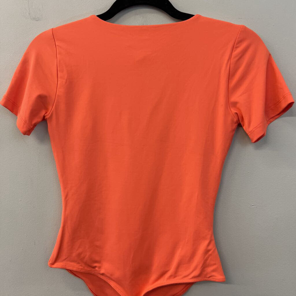House of Harlow Salmon Short Sleeve Bodysuit Small
