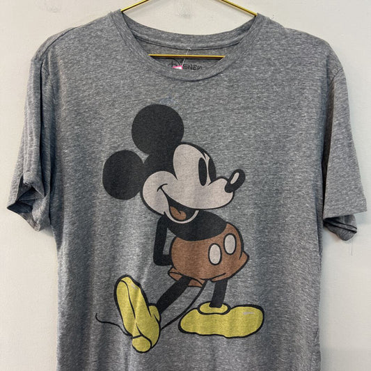 Disney Grey Mickey Short Sleeve Graphic Tee Large