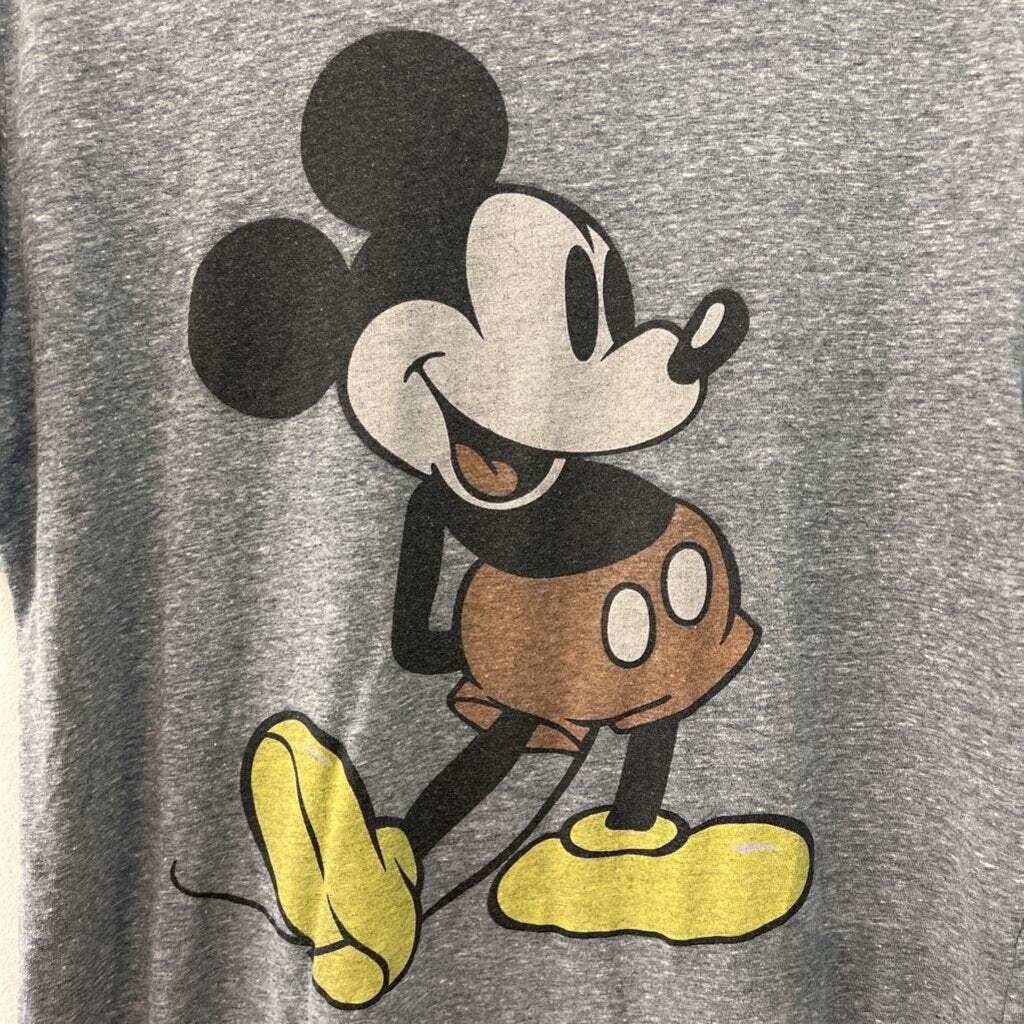Disney Grey Mickey Short Sleeve Graphic Tee Large