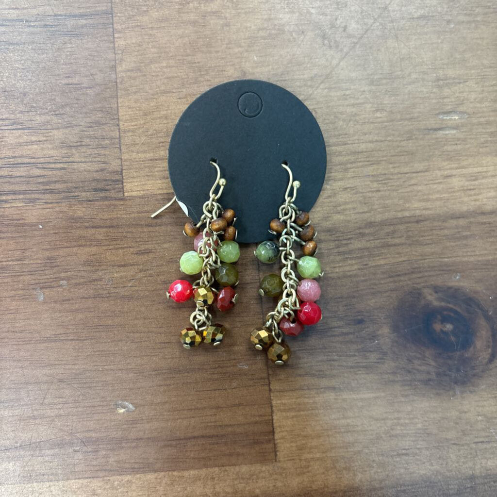 Anne Vaughan Beaded Cluster Drop Earrings