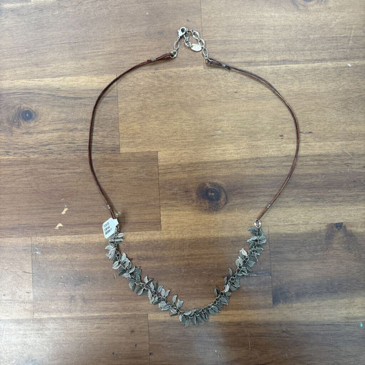 Anne Vaughan Silver Leaf Cluster Necklace
